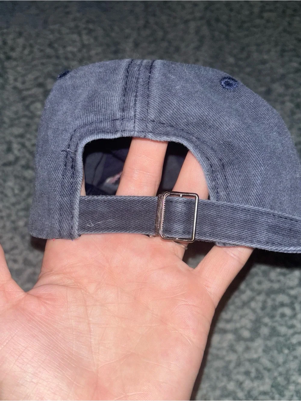 Faith Script Navy Baseball Cap